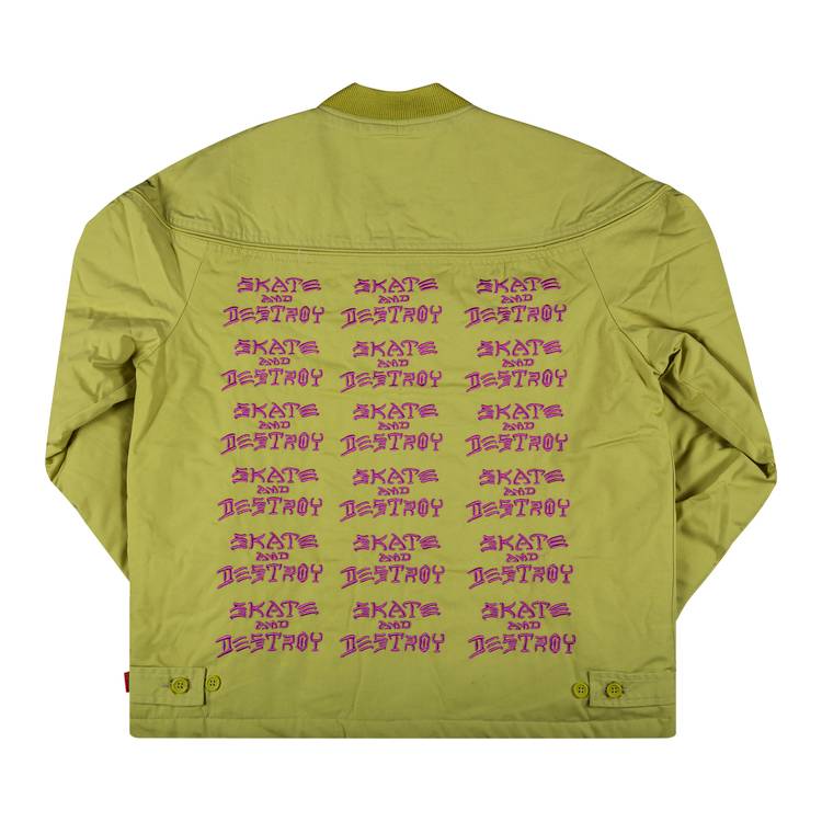 Buy Supreme x Thrasher Poplin Crew Jacket 'Green' - SS17J51