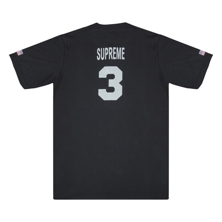 Supreme X Playboy Shorts-Sleeve Henley Top Black