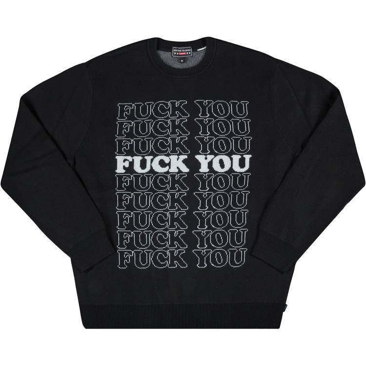 Buy Supreme x Hysteric Glamour Fuck You Sweater 'Black