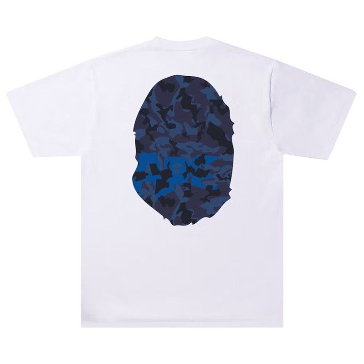 Bape Sand Camo Big Ape Head Tee 'white/Navy'