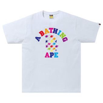 Buy BAPE Sta Pattern College Tee 'White' - 0039