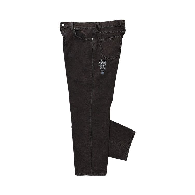 Buy Stussy Washed Canvas Big Ol' Jeans 'Black' - 116568 BLAC | GOAT