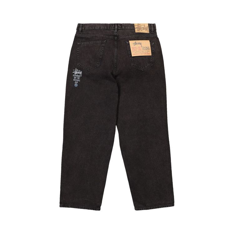 Buy Stussy Washed Canvas Big Ol' Jeans 'Black' - 116568 BLAC | GOAT