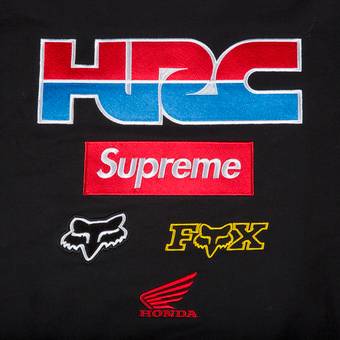 Buy Supreme x Honda Fox Racing Crewneck 'Black' - FW19SW6 BLACK | GOAT