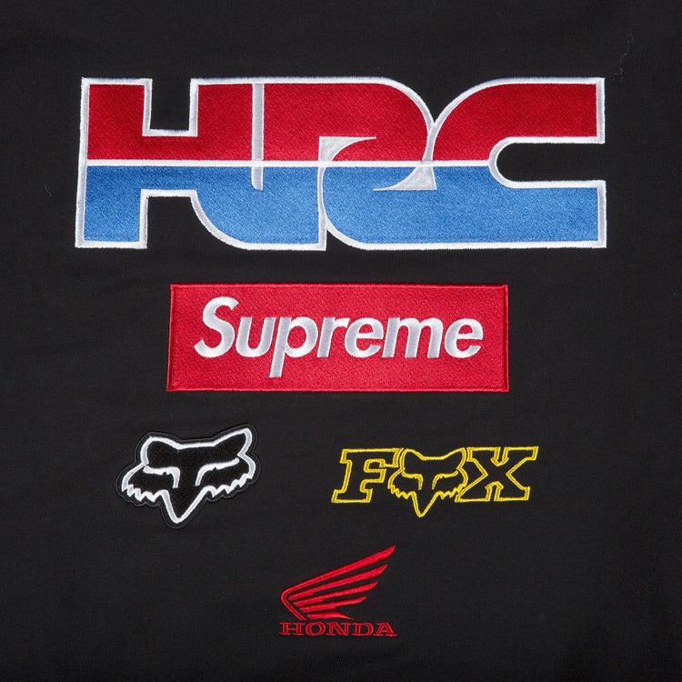 Supreme x Honda Fox Racing Crewneck 'Black' | GOAT