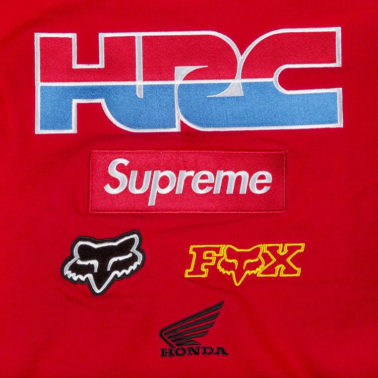 Buy Supreme x Honda Fox Racing Crewneck 'Red' - FW19SW6 RED | GOAT