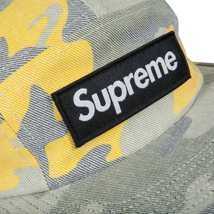 Supreme Washed Out Camo Camp Cap 'Yellow'