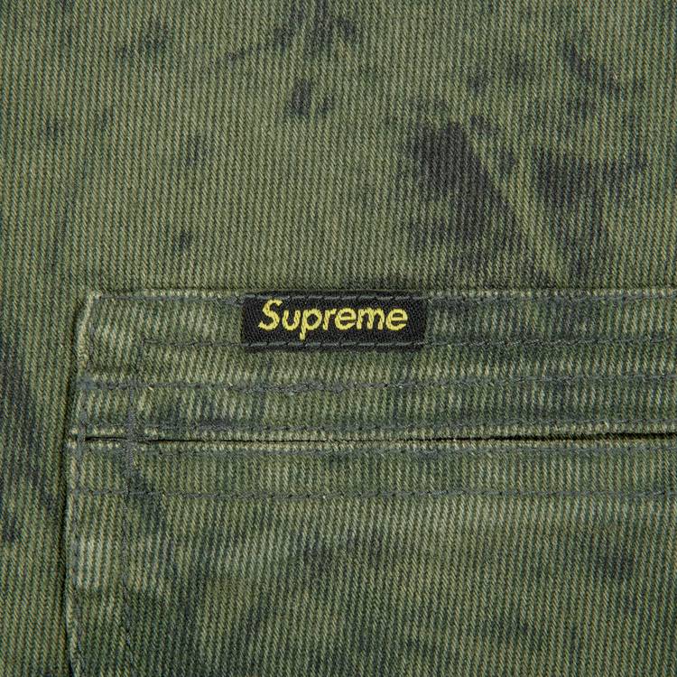 Buy Supreme Is Love Denim Work Jacket 'Olive' - FW19J53 OLIVE | GOAT