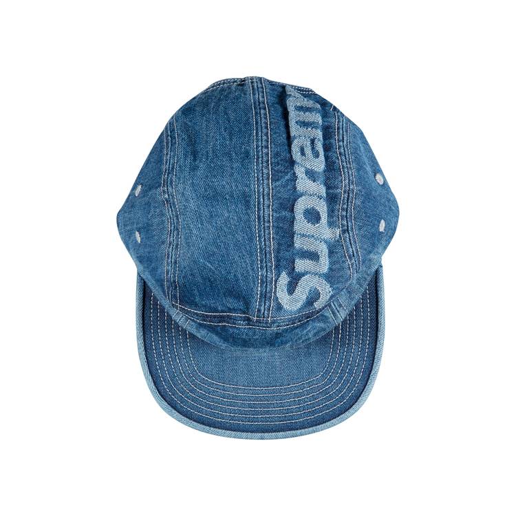 Supreme Top Logo Denim Camp Cap 'Blue'