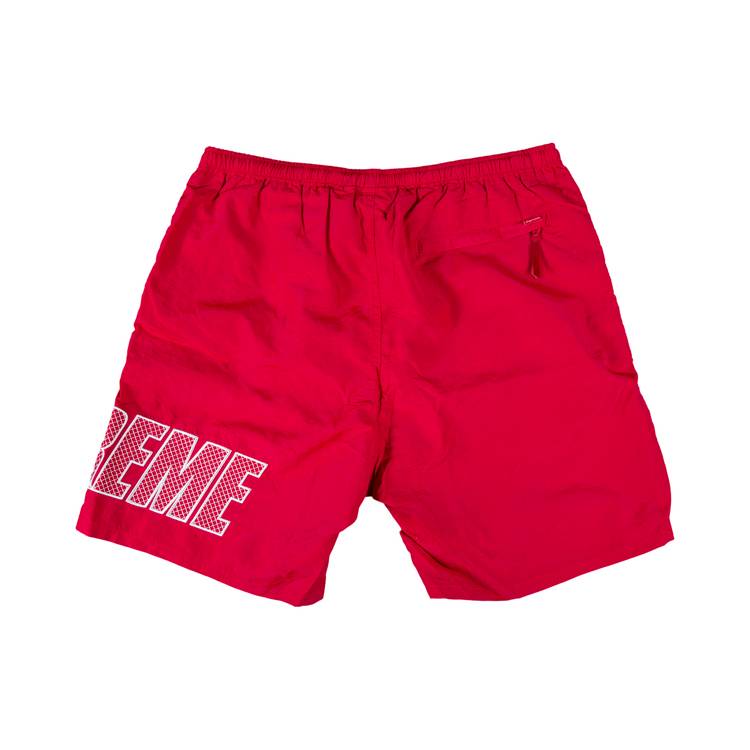 Buy Supreme Logo Appliqué Water Short 'Red' - SS19SH24 RED | GOAT CA