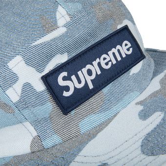 Buy Supreme Washed Out Camo Camp Cap 'Blue' - SS19H18 BLUE