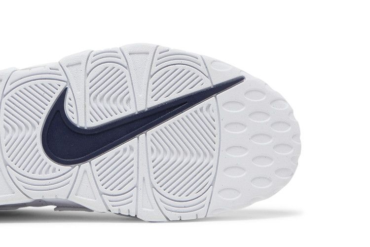 nike uptempo white navy