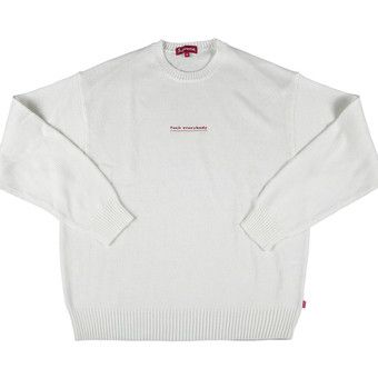 Buy Supreme Fuck Everybody Sweater 'White' - SS19SK11 WHITE