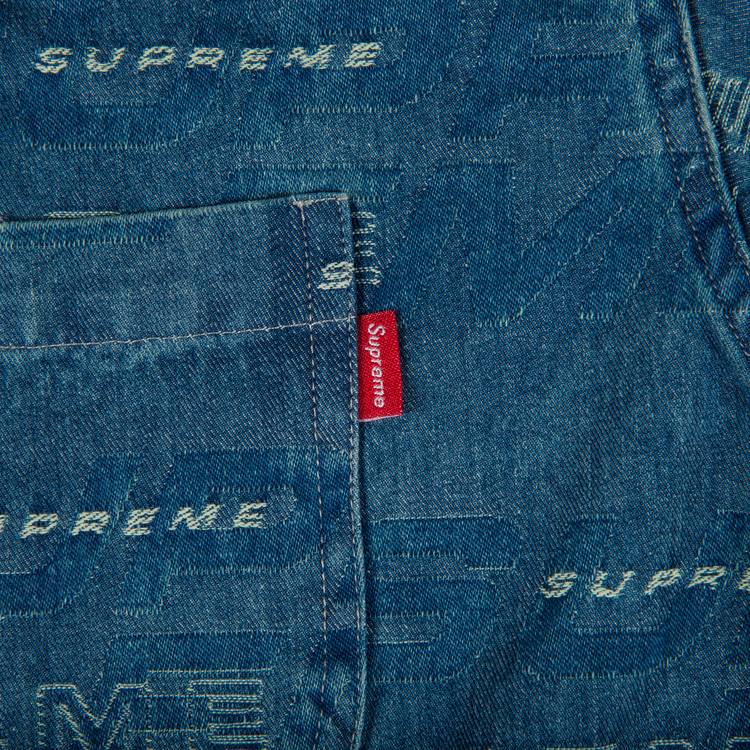 Supreme Dimensions Logo Denim Shirt 'Blue'