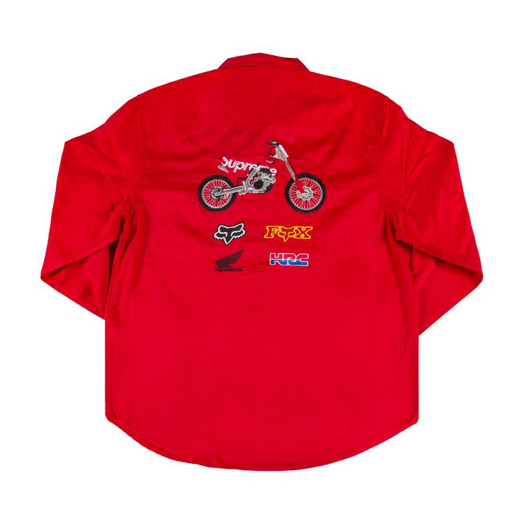 Supreme x Honda Fox Racing Work Shirt 'Red'