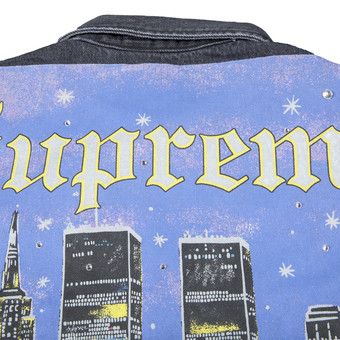 Buy Supreme New York Painted Trucker Jacket 'Black' - SS19J88