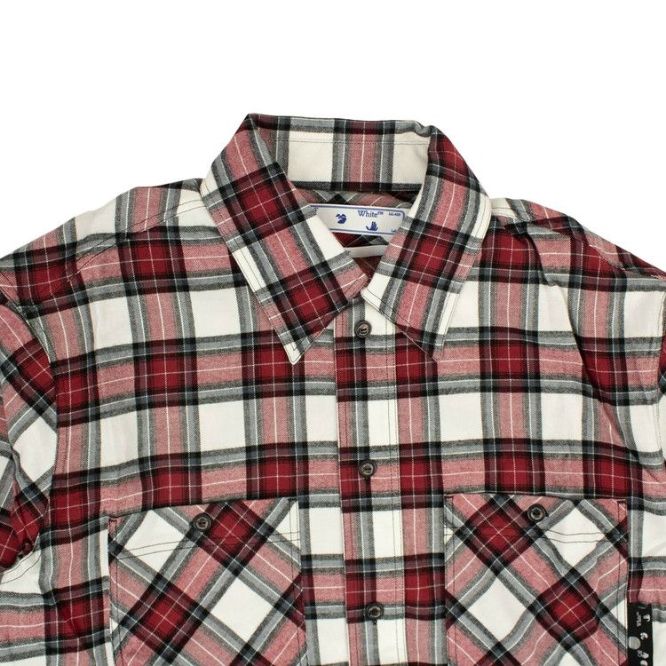 Buy Off-White Check Arrow Flannel Shirt 'Red