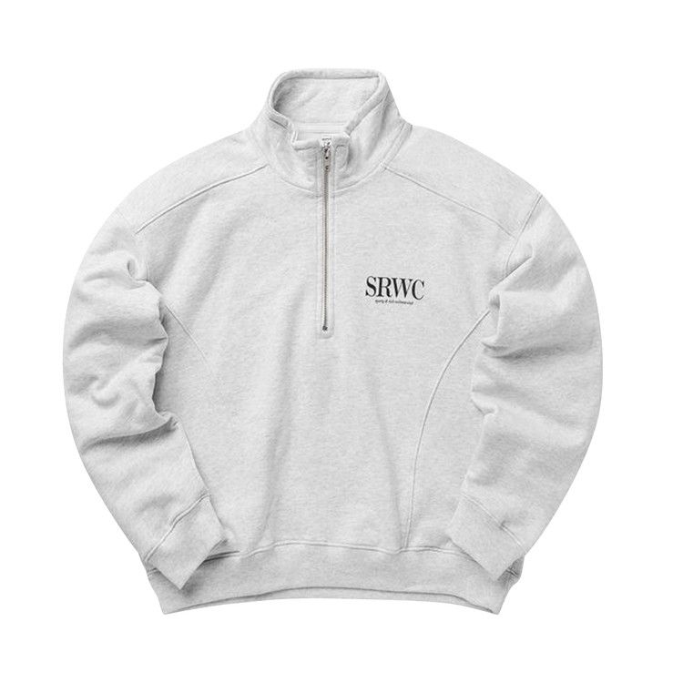 Buy Sporty & Rich Upper East Side Quarter Zip 'Heather Grey/Forest