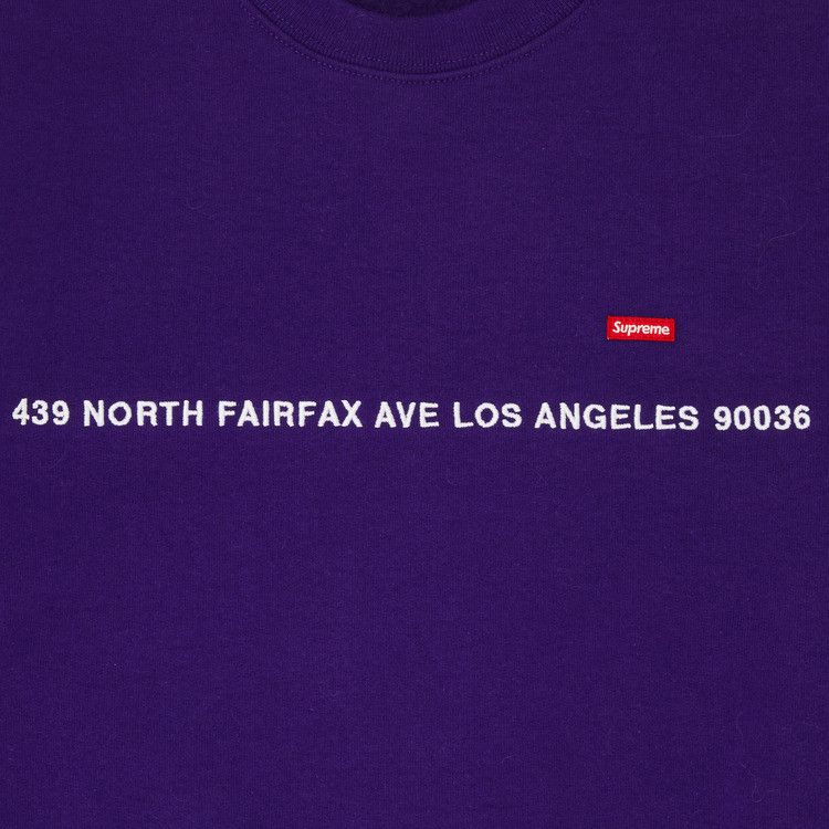 Buy Supreme Shop Small Box Crewneck - Los Angeles 'Purple