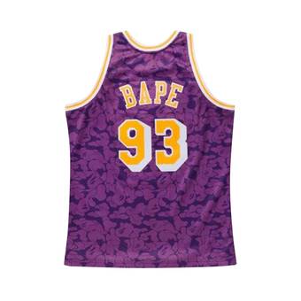 Aape x Mitchell & Ness Los Angeles Lakers BP Jersey Gold Men's - SS20 - US