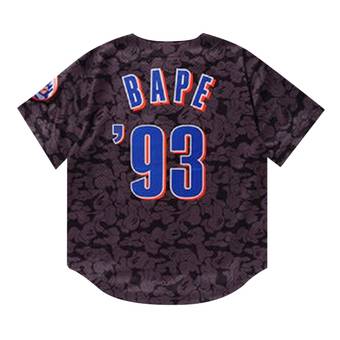 Bape x Mitchell & Ness Mets Jersey Black