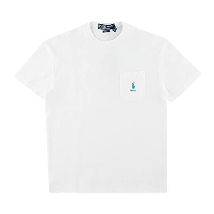 Size m Palace Ralph Lauren Waffle Pocket Tee 'Pure White'