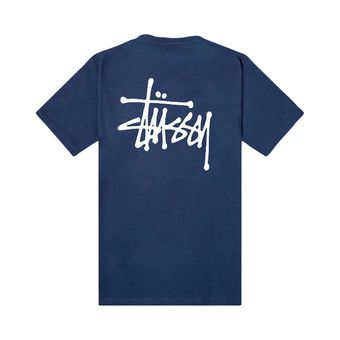 Buy Stussy Basic Tee 'Navy' - 1904500 NAVY | GOAT