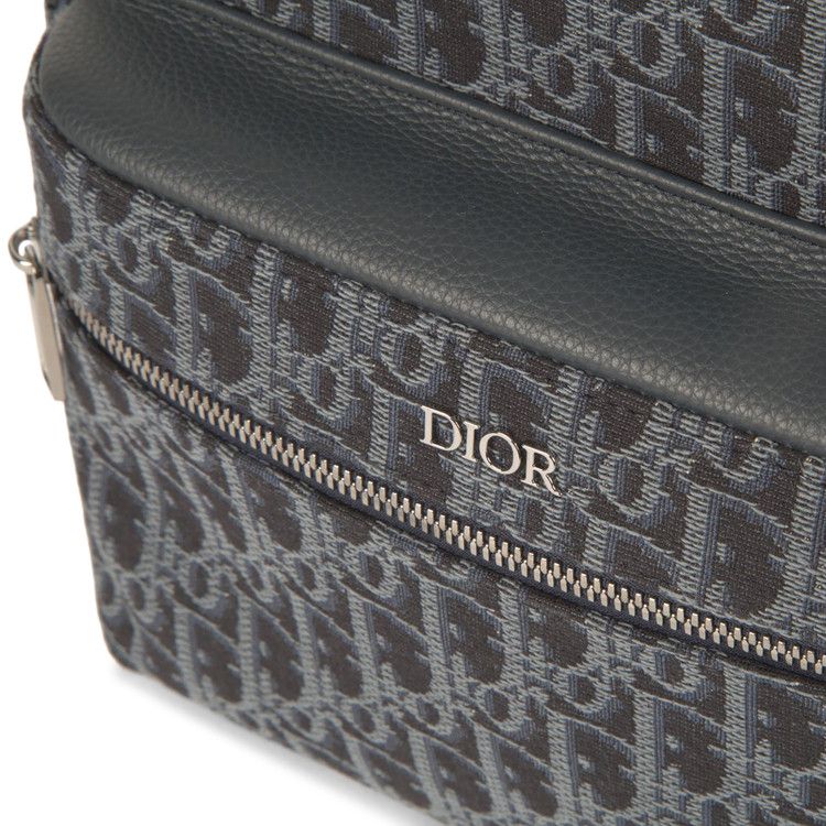 Dior Oblique Ride Backpack Blue Tonal