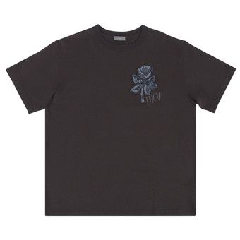 Buy Dior Short-Sleeve Foxton Rose T-Shirt 'Dark Grey