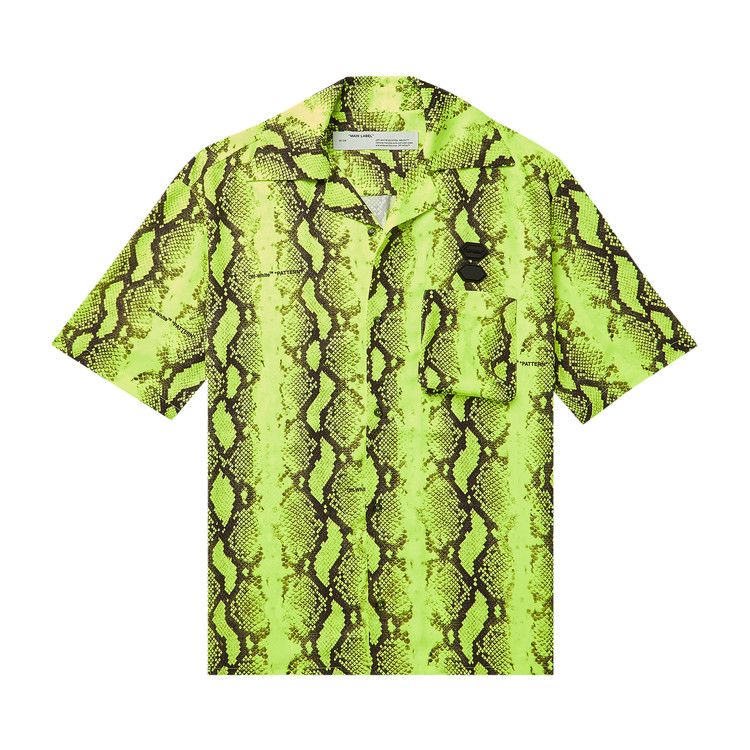 Buy Off-White Snake Holiday Shirt 'Yellow' - OMGA103R20G720016200