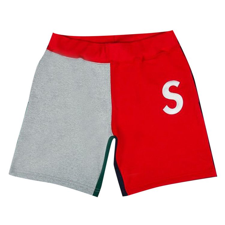 Buy Supreme S Logo Colorblocked Sweatshort 'Red' - SS19SW51 RED | GOAT