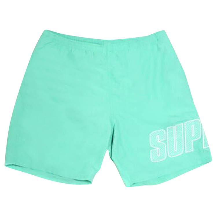 Buy Supreme Logo Appliqué Water Short 'Mint' - SS19SH24 MINT | GOAT CA
