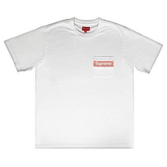 Buy Supreme Mesh Stripe Pocket Tee 'White' - SS19KN50 WHITE | GOAT