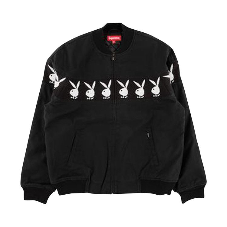 Buy Supreme Playboy Crew Jacket 'Black' - SS19J55 BLACK | GOAT