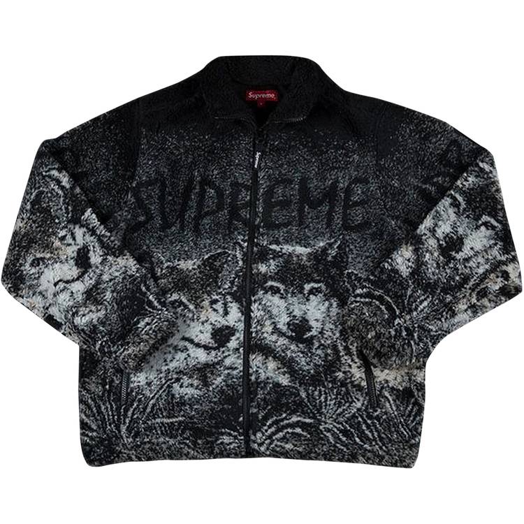 Buy Supreme Wolf Fleece Jacket 'Black' - SS19J54 BLACK | GOAT