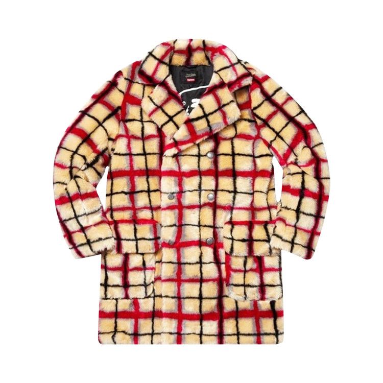 Buy Supreme x Jean Paul Gaultier Double Breasted Plaid Faux Fur