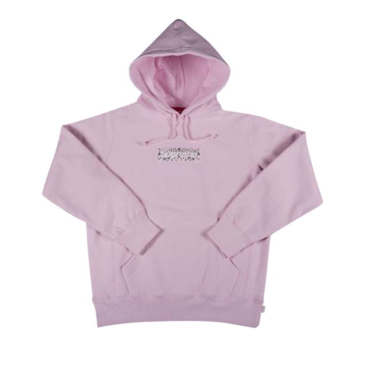 Buy Supreme Bandana Box Logo Hooded Sweatshirt 'Pink