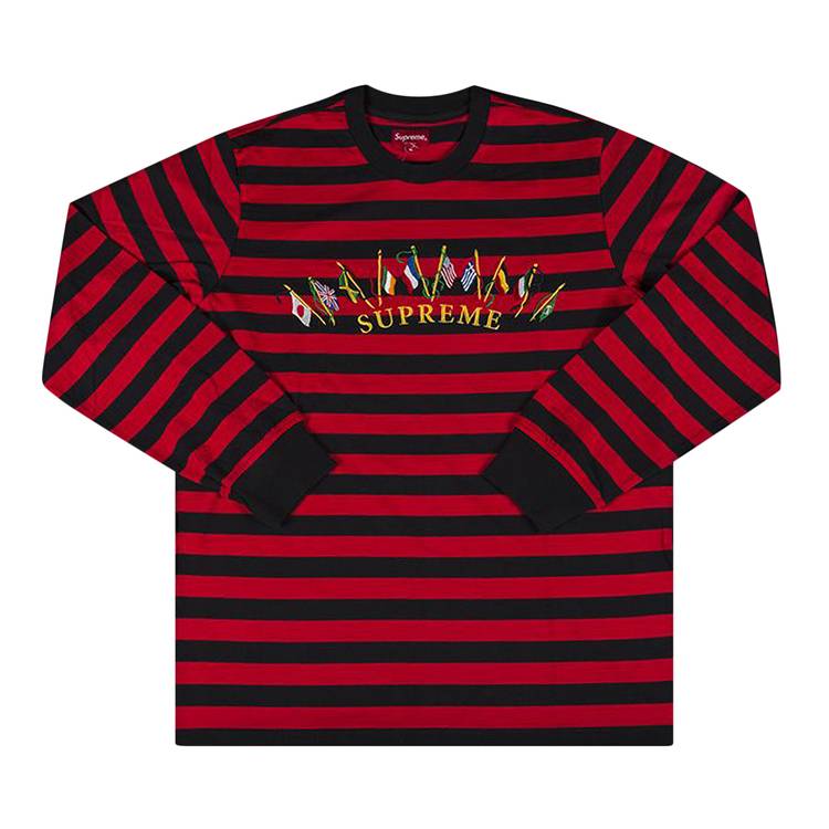 Buy Supreme Flags Long-Sleeve Top 'Red' - FW19KN38 RED | GOAT