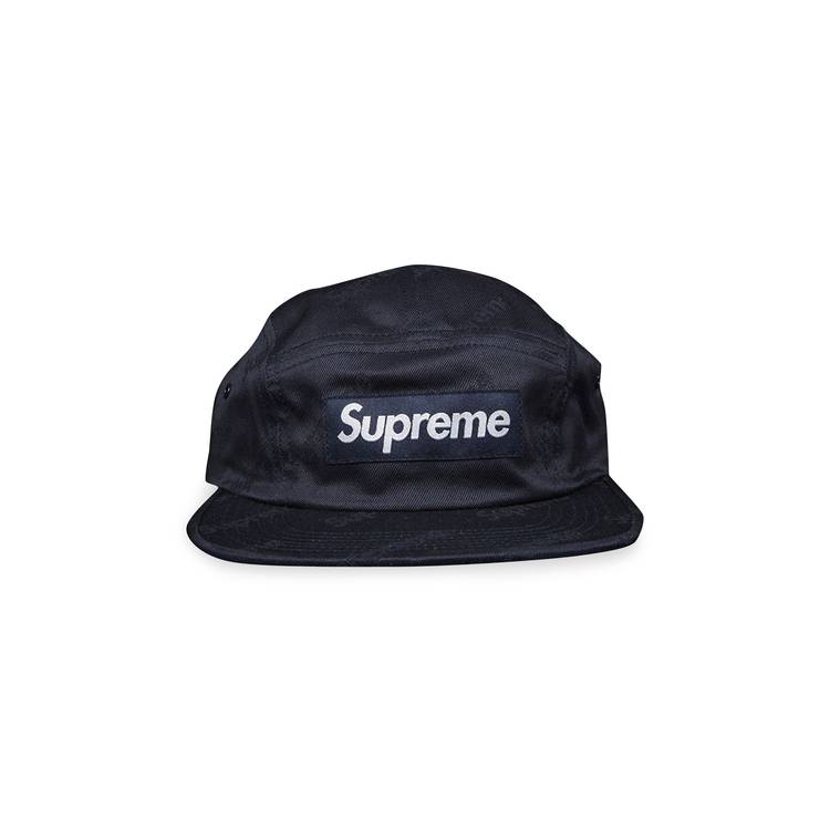 Buy Supreme Jacquard Logos Twill Camp Cap 'Navy' - FW19H5 NAVY