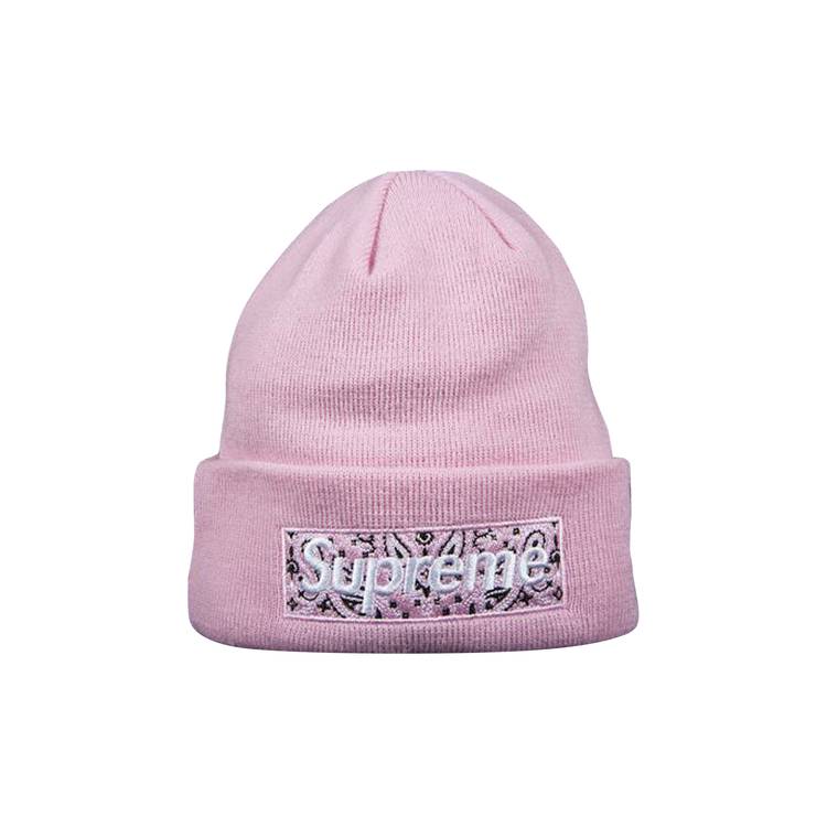 Supreme x New Era Bandana Box Logo Beanie 'Pink'