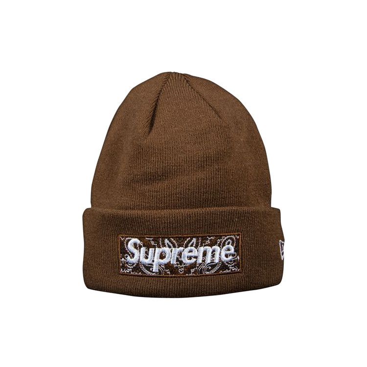 Buy Supreme x New Era Bandana Box Logo Beanie 'Brown' - FW19BN4
