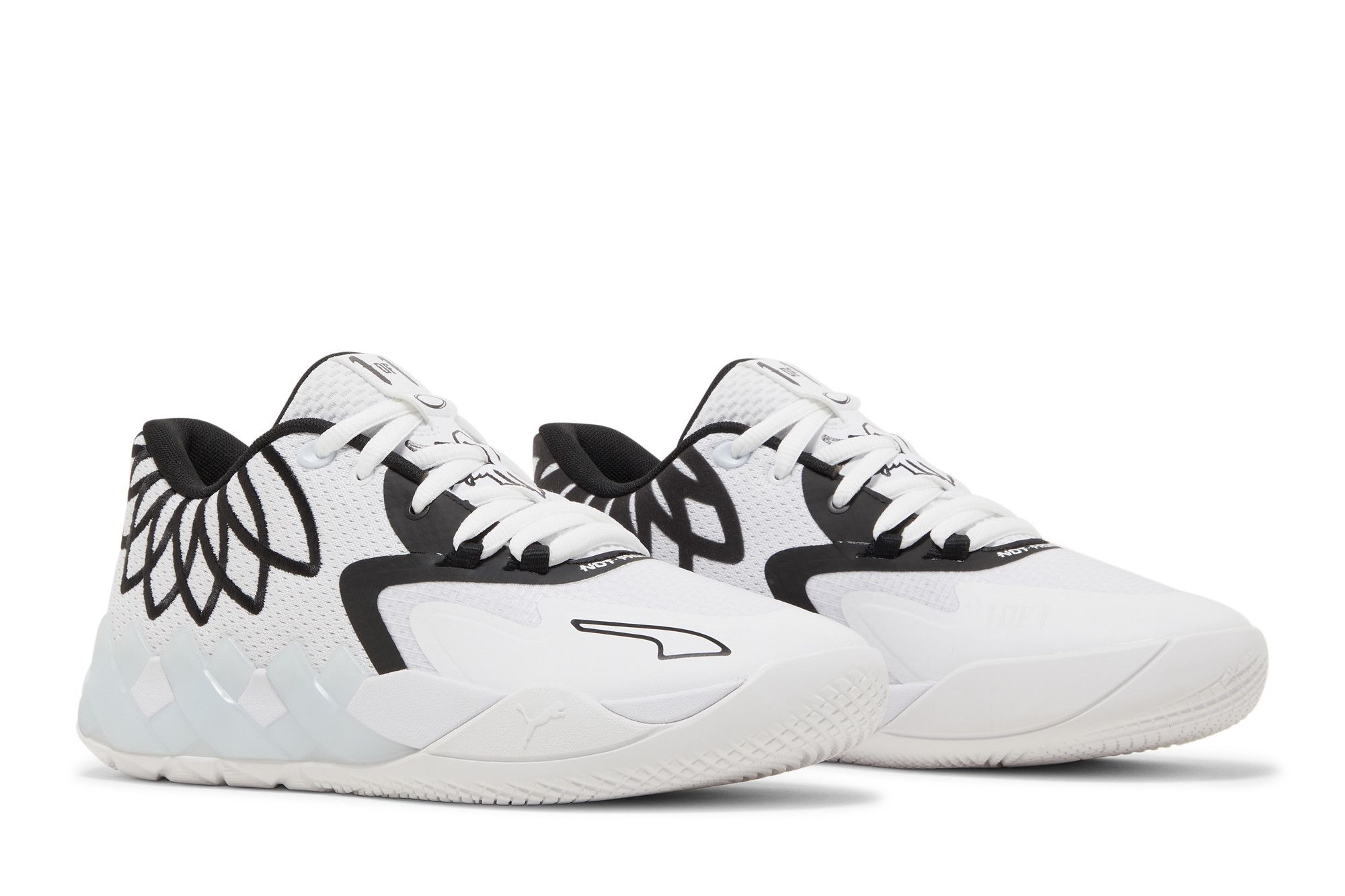 Pre-owned Puma Mb.01 Lo Jr 'team Colors - White Black'