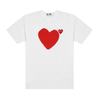 Buy Comme des Garçons PLAY Red Emblem No Eyes T-Shirt 'White