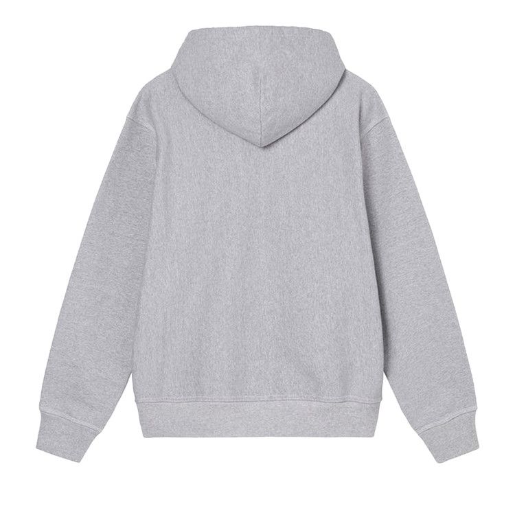 Stussy Contrast Stitch Label Hood Grey Heather