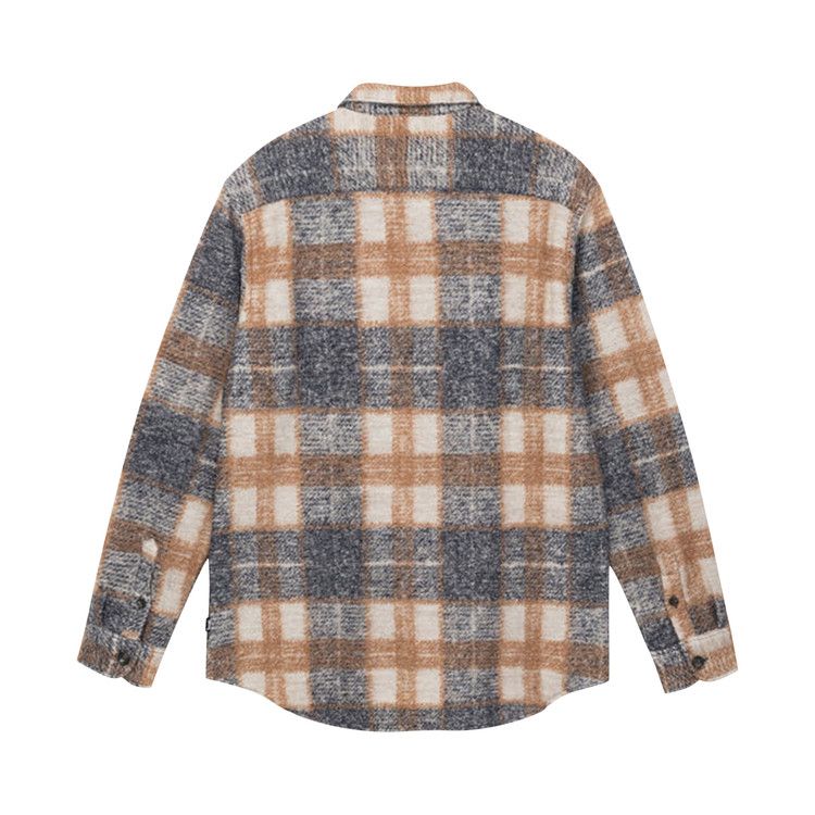 Stussy Plaid Knit Shirt 'navy'