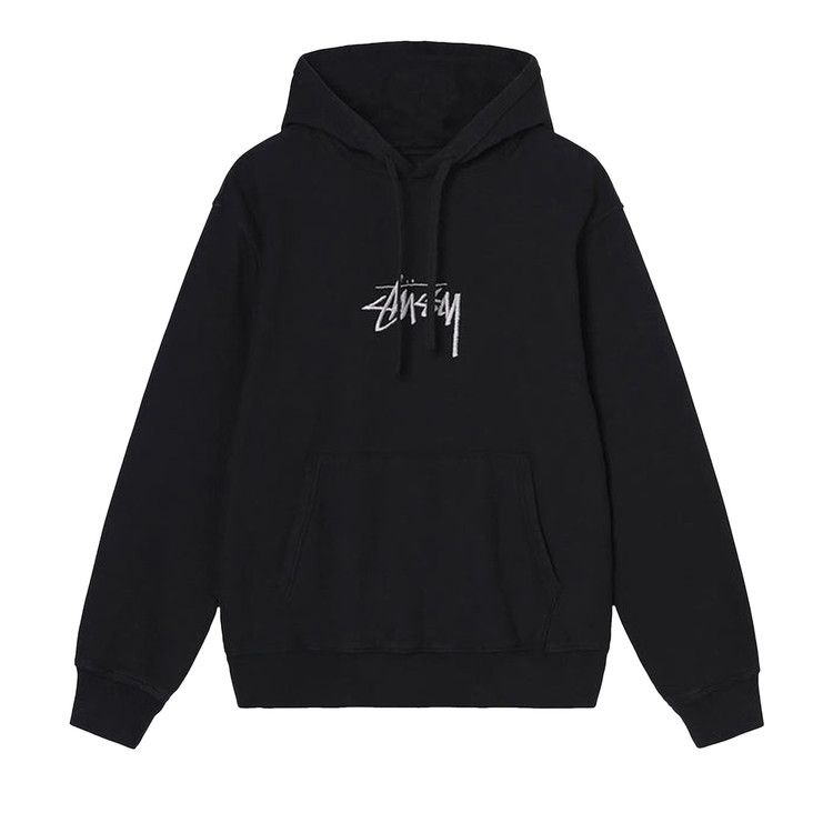 Stussy Stock Logo Appliqué Hood 'black'