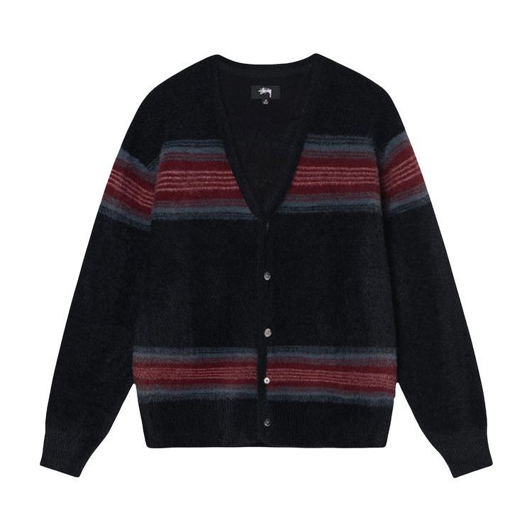Stussy Stripe Shaggy Cardigan 'black'