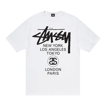 Buy Stussy World Tour Tee 'White' - 3903713 WHIT | GOAT