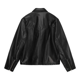 ジャケット・アウター stussy LEATHER BING JACKET Buy Stussy 40th Anniversary Varsity Jacket 'Black' - 315167