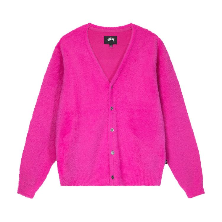 Buy Stussy Shaggy Cardigan 'Fuchsia' - 117094 FUCH | GOAT CA